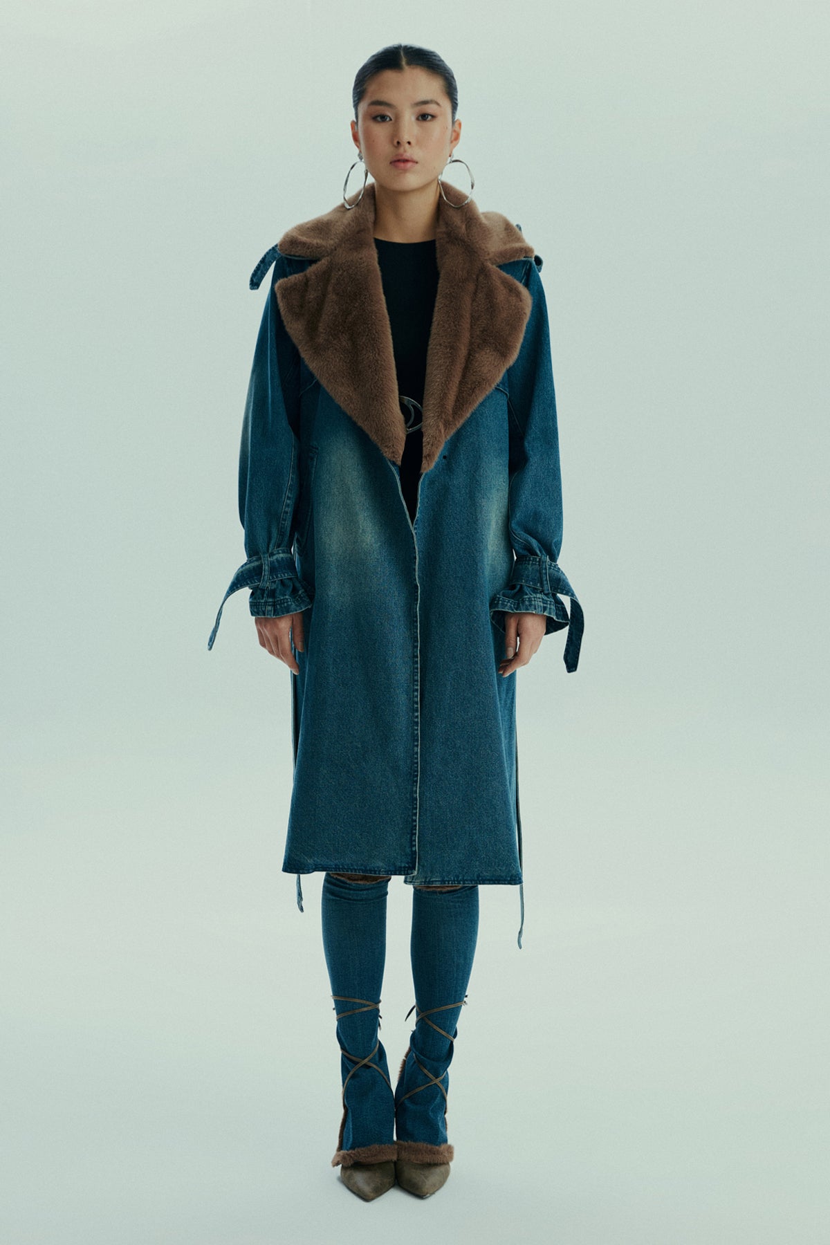 Kürklü Denim Ceket