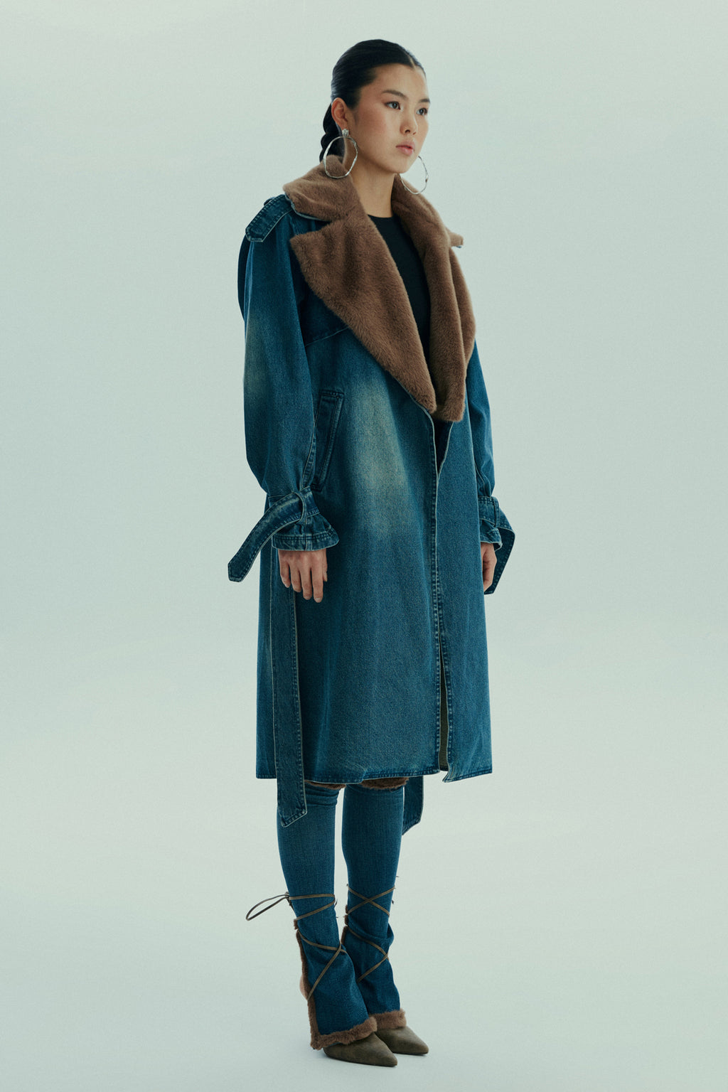Kürklü Denim Ceket