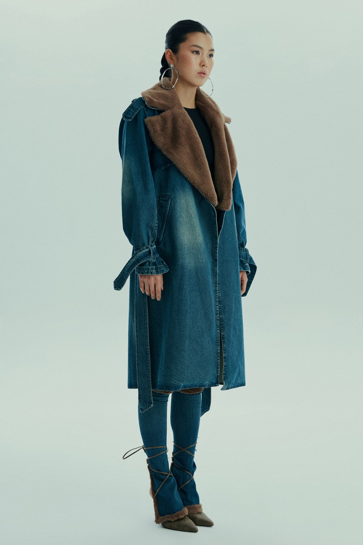 Kürklü Denim Ceket